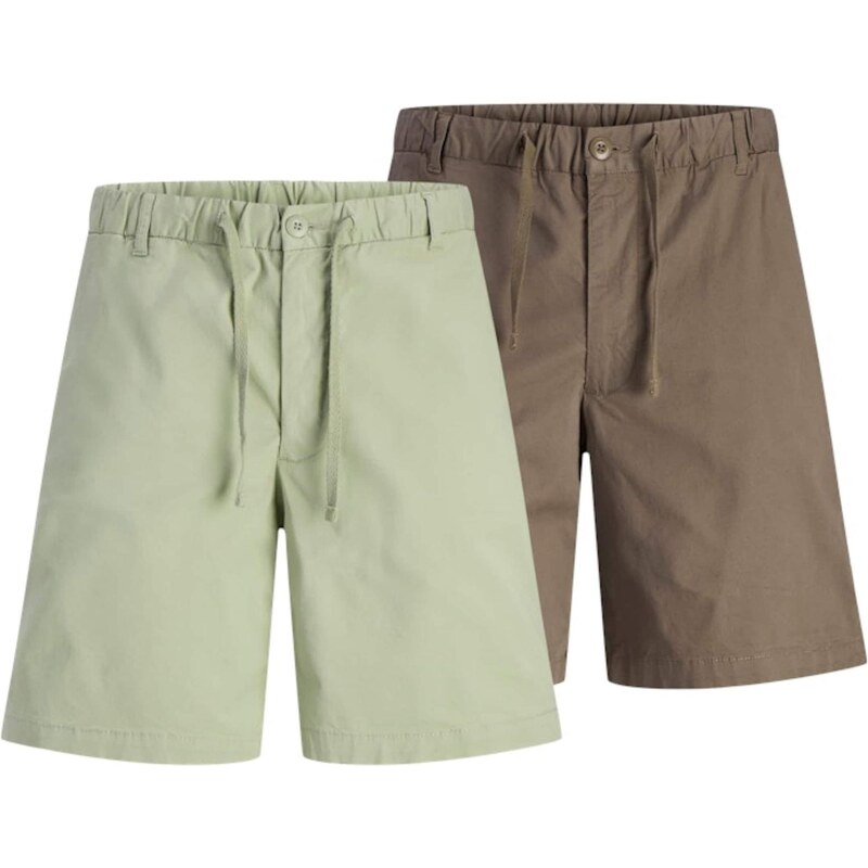 JACK & JONES Chino nohavice JPSTJaiden tmavohnedá / pastelovo zelená 63834357