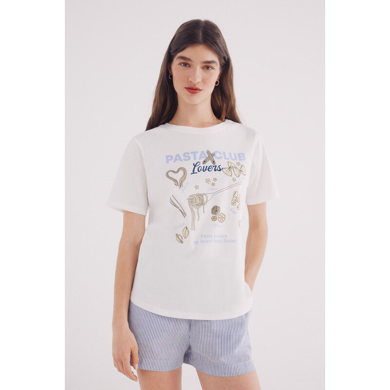 SPRINGFIELD Potlačové tričko Pasta Club 63834753