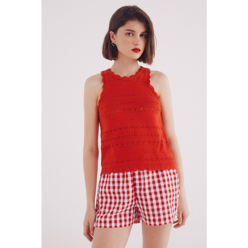 SPRINGFIELD Pletený top s motívom vlniek 63834765