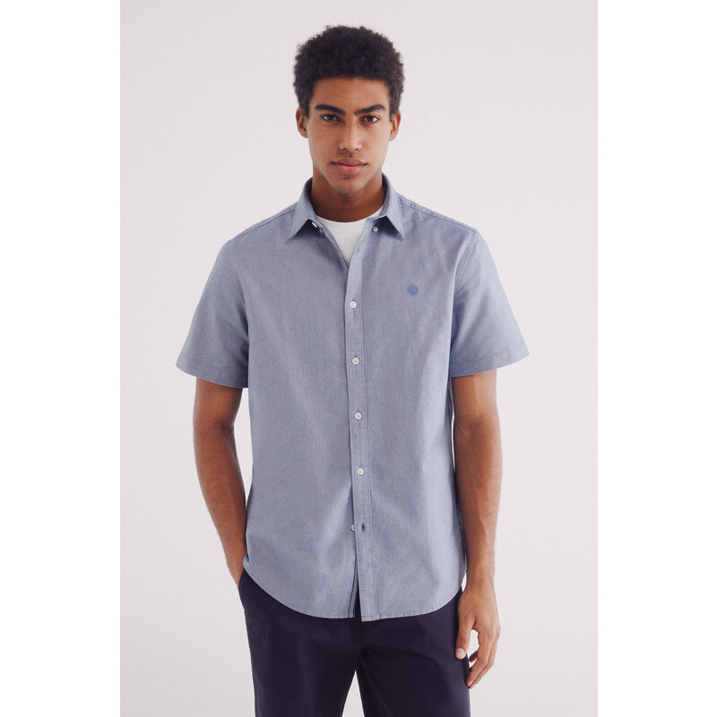 SPRINGFIELD Pánska košeľa z bavlneného textúrovaného materiálu 63834790