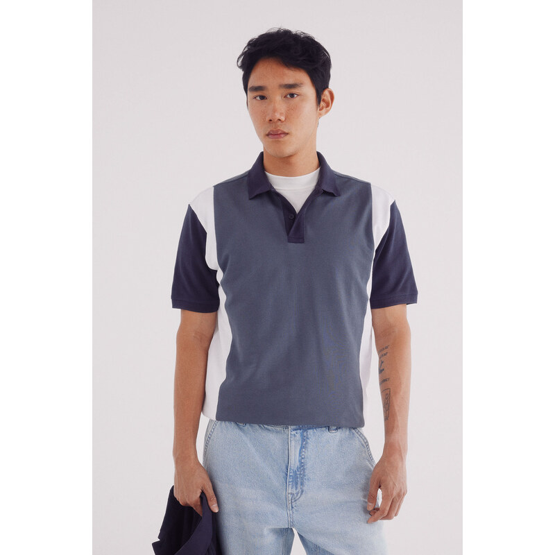 SPRINGFIELD Regular Fit polo tričko s vertikálnymi pruhmi 63834791