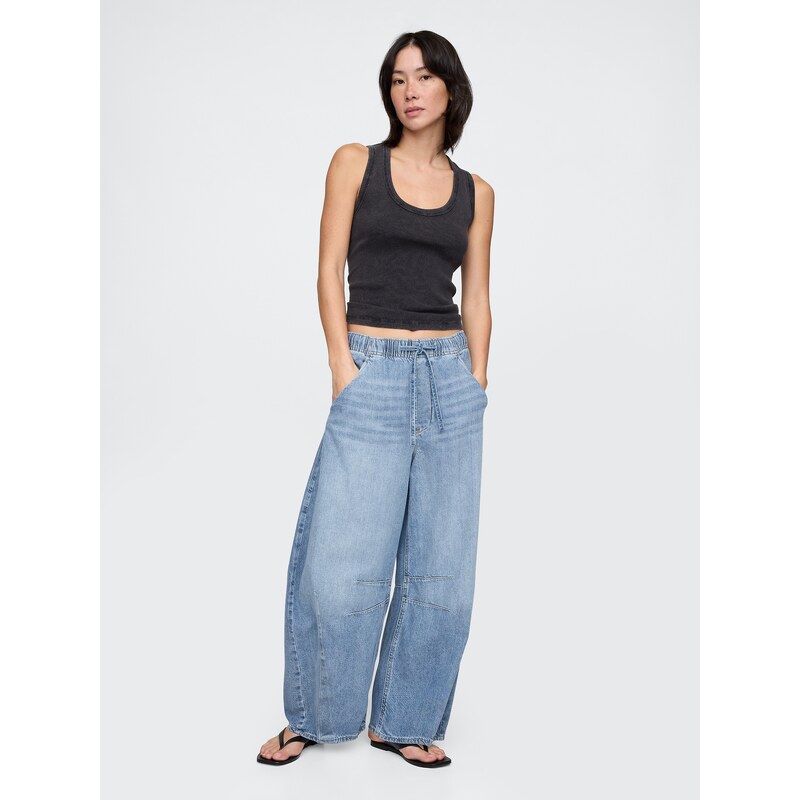 Dámske džínsy GAP Mid Rise Easy Horseshoe 67636003