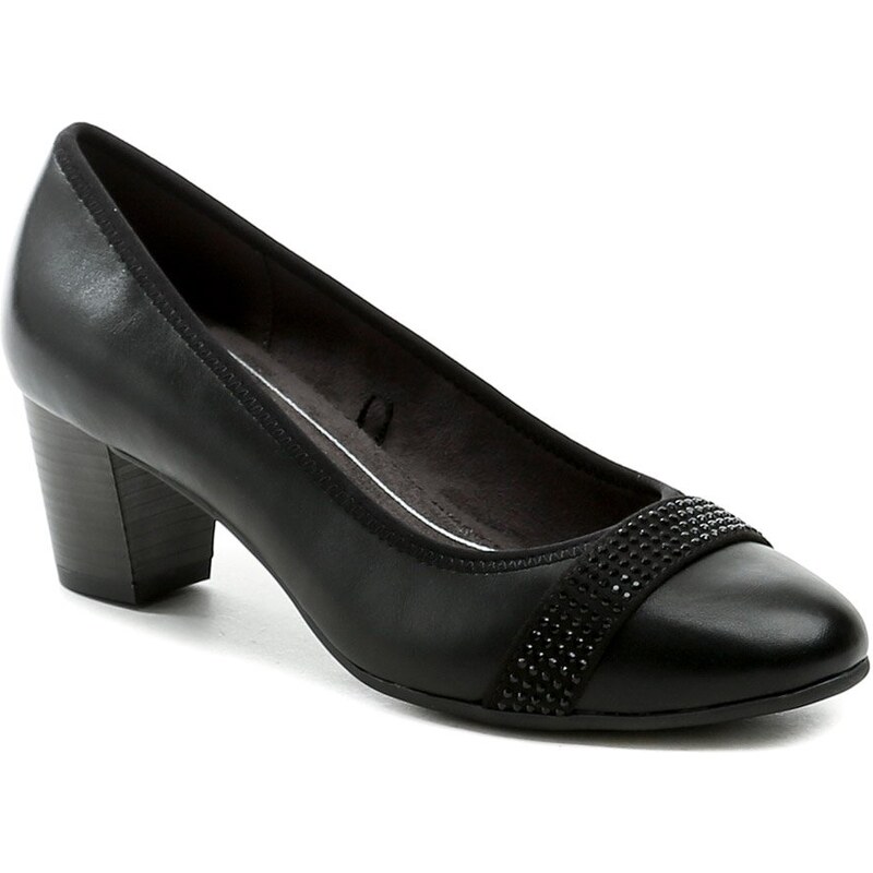 Jana 8-22466-45 čierne dámske lodičky šírka H 63850772