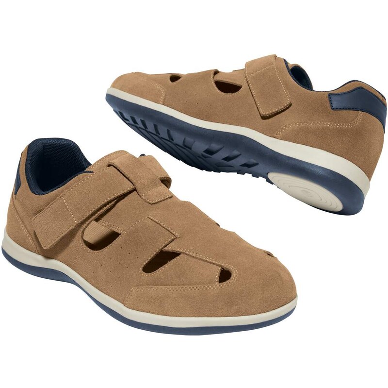 Letné mokasíny na suchý zips Atlas For Men Béžová 63858301