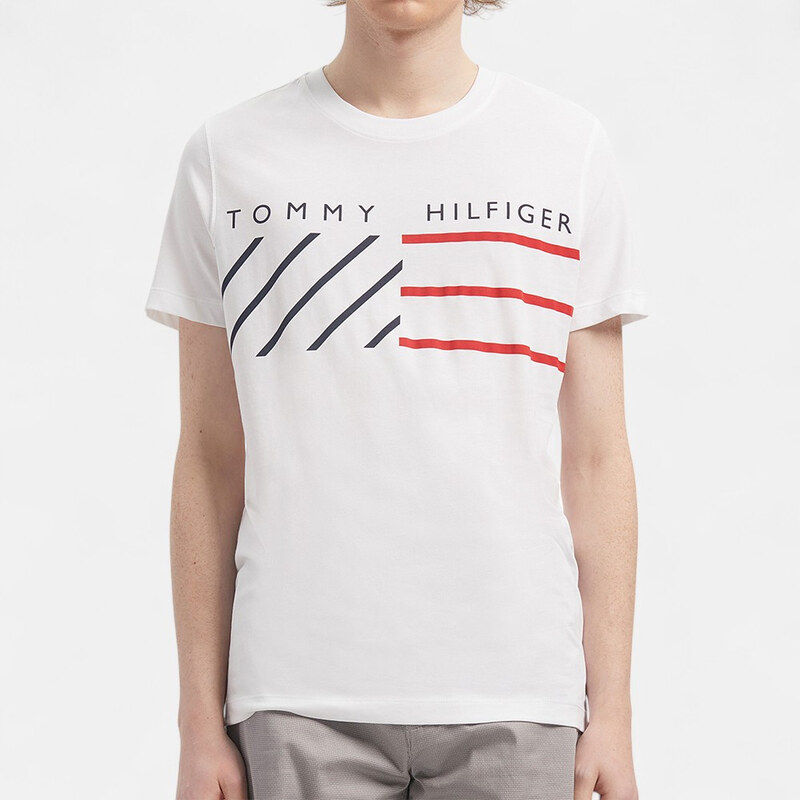 Pánské bílé triko Tommy Hilfiger 56241 63862528