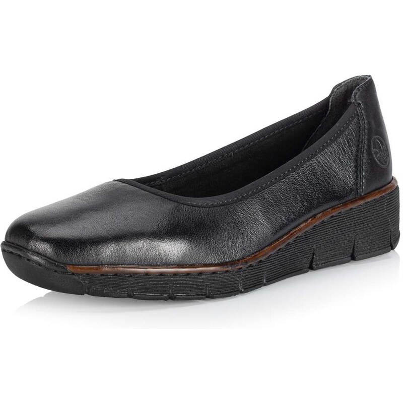 Dámske baleríny RIEKER 53755-00 čierna W5