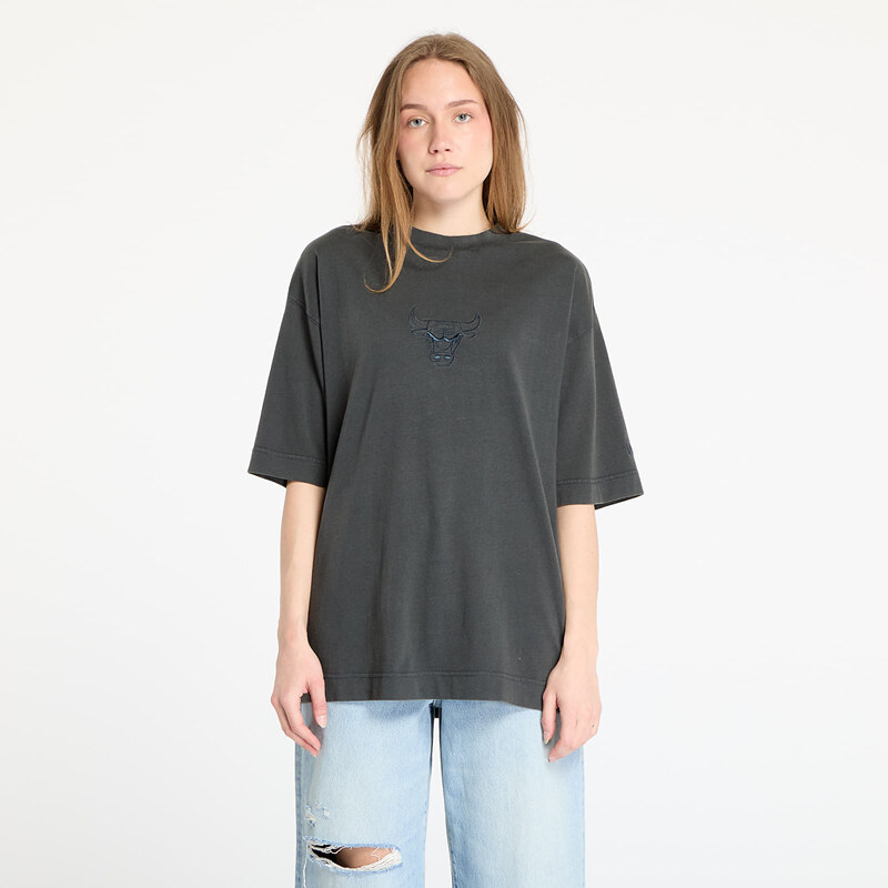 Tričko New Era Chicago Bulls Washed Box Tee UNISEX White Heather Gray 63869513