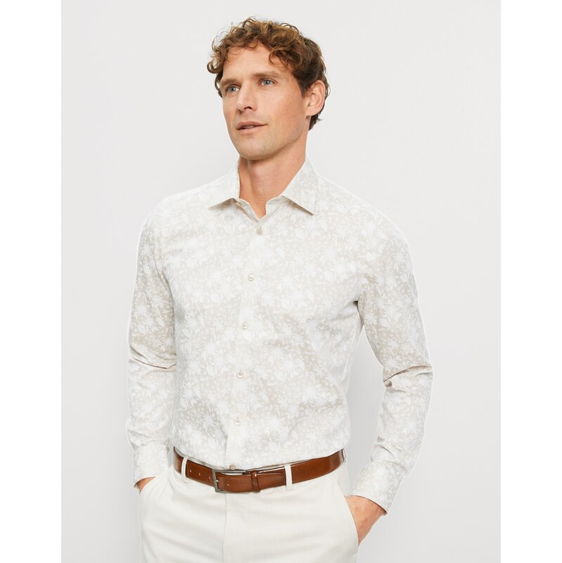 Pánska elegantná košeľa s kvetovanou štruktúrou OLYMP body fit 63869967