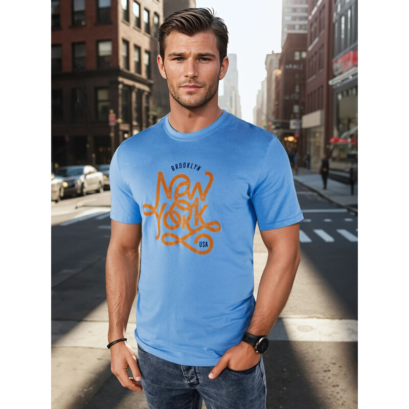 BASIC Modré tričko s nápisom RX5370 50073315