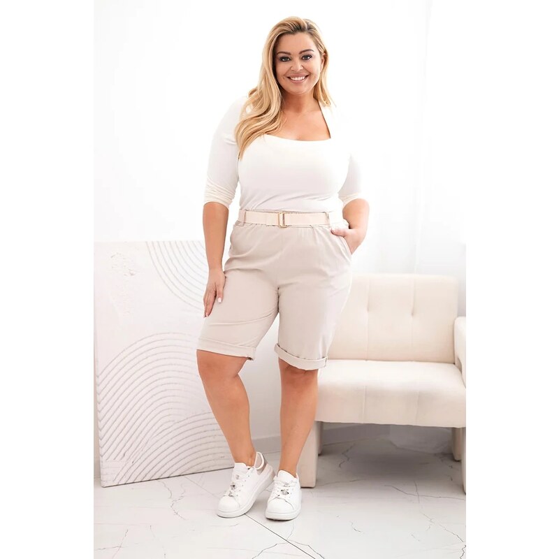 Kesi Šortky Plus Size ART52231 s opaskom - výpredaj 64756980