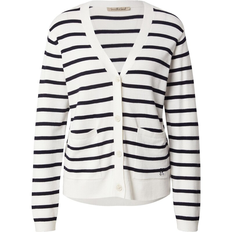 Smith&Soul Kardigán tmavomodrá / biela 64484023