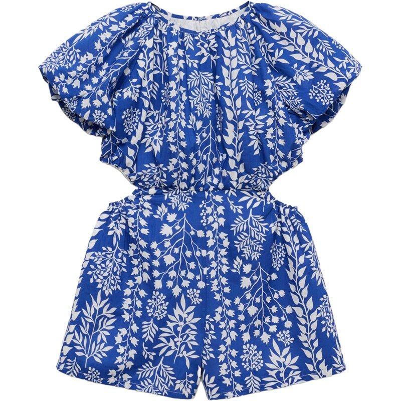 MANGO KIDS Overal Padthai modrá / šedobiela 63874160