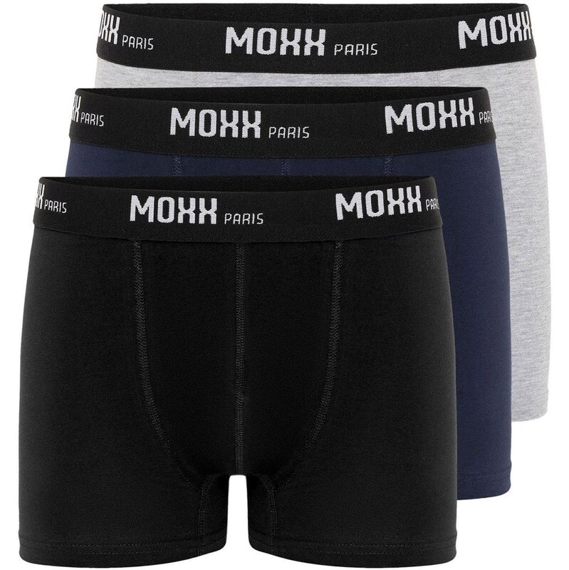 Moxx Paris Boxerky tmavomodrá / svetlosivá / čierna / šedobiela 65880087