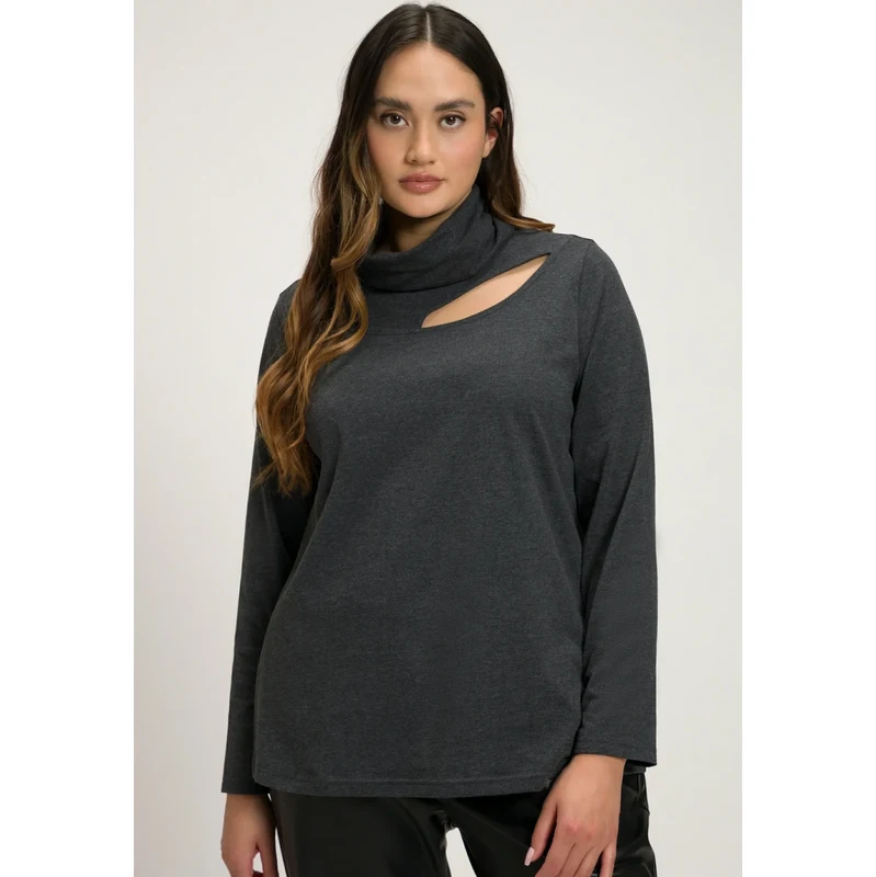 (veľ. 46/48 a 54/56) Rolák s vykrojeným otvorom tmavosivý 63884940