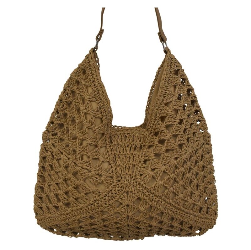 JOHN-C Dámska hnedá slamená kabelka MARISA 63884970