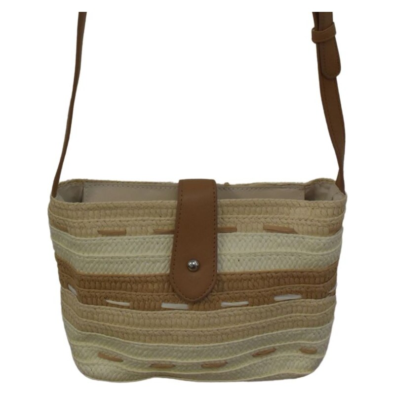 JOHN-C Dámska béžová slamená kabelka SANDY 63884981