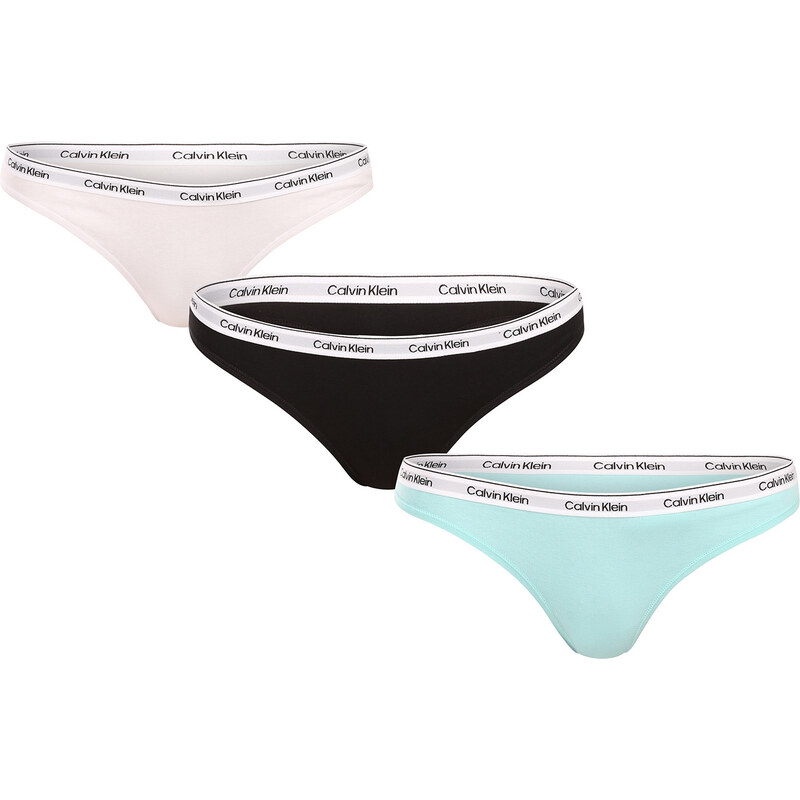 3PACK dámske tangá Calvin Klein viacfarebná (QD5209E-WAC) 63892688
