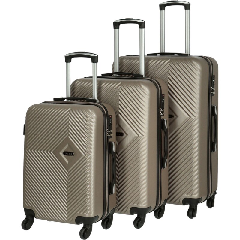 ORMI Cestovný plastový kufor Folker veľkosť SADA, taupe 66436406
