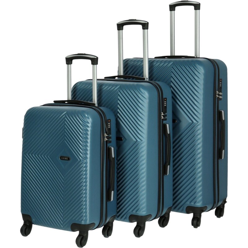 ORMI Cestovný plastový kufor Folker veľkosť SADA, modrý 66436408