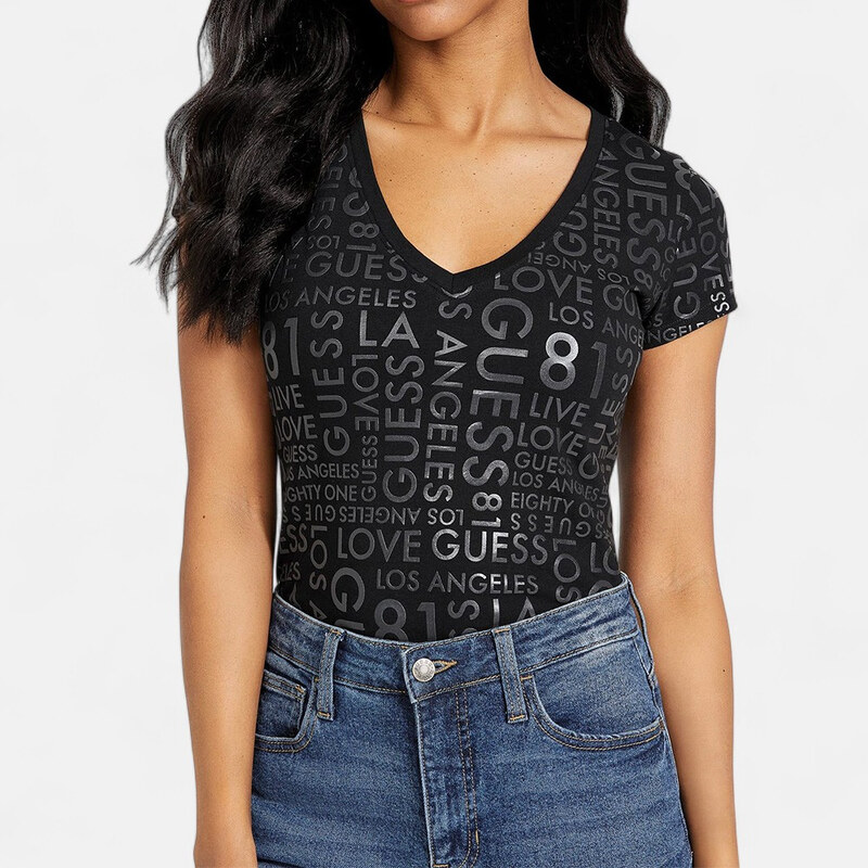 Dámské černé triko Guess 56242 63887588