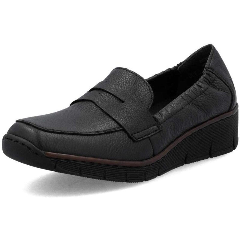 Dámske mokasíny RIEKER 53797-00 čierna W5 63889862