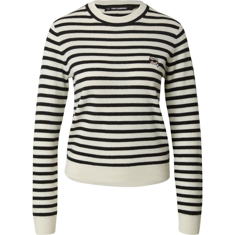Karl Lagerfeld Sveter IKON čierna / biela 60868420