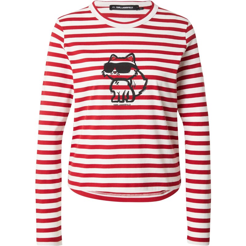 Karl Lagerfeld Tričko IKON červená / čierna / biela 60185290