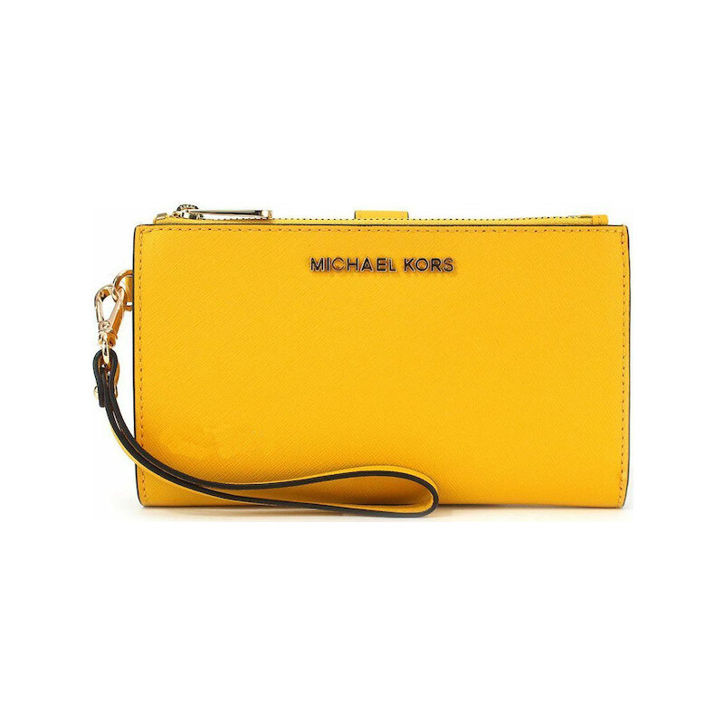 Michael Kors Jet Set Double Zip Phone Wallet Wristlet Jasmine Yellow 63898662