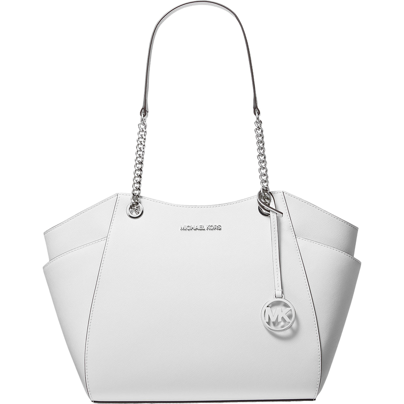 Michael Kors Kabelka Jet Set Large Saffiano Leather Shoulder Bag Optic 63898666