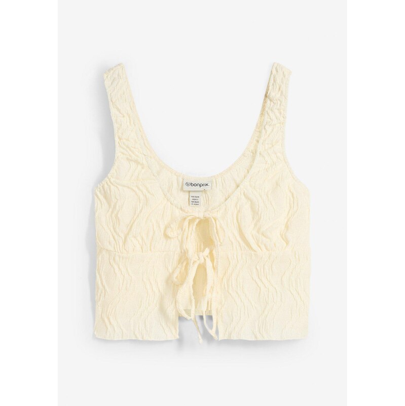 bonprix Top so šnurovačkou, farba biela 63894181