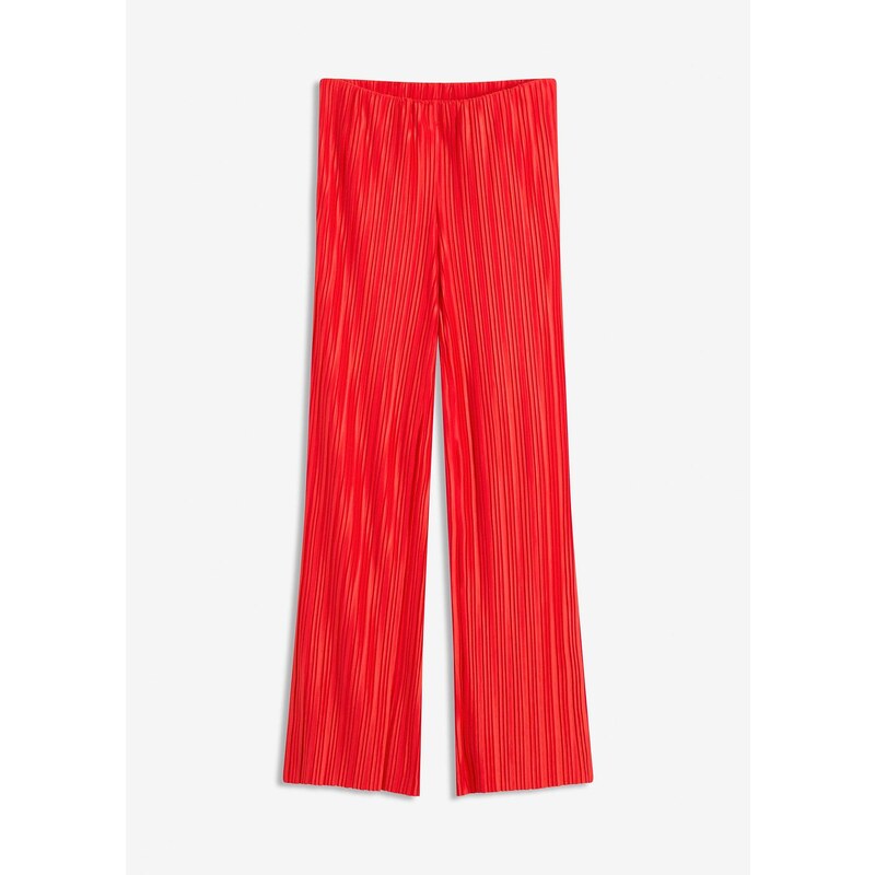 bonprix Džersejové nohavice, plisované, farba červená 63894320