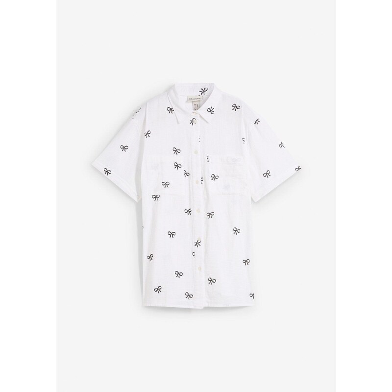 bonprix Blúzka s krátkym rukávom, farba biela 63894335