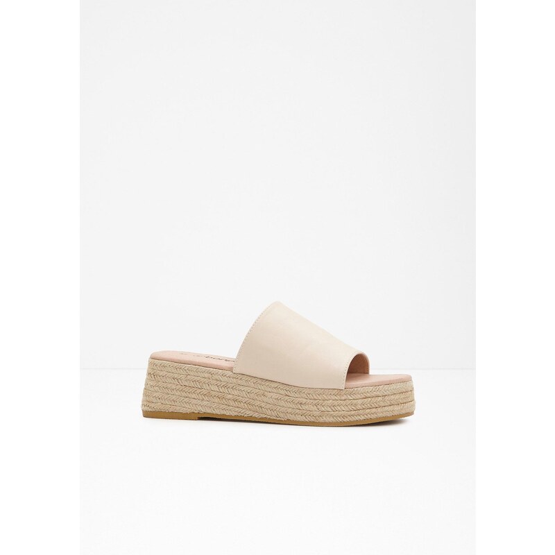 bonprix Šľapky na platforme, farba béžová 63894399