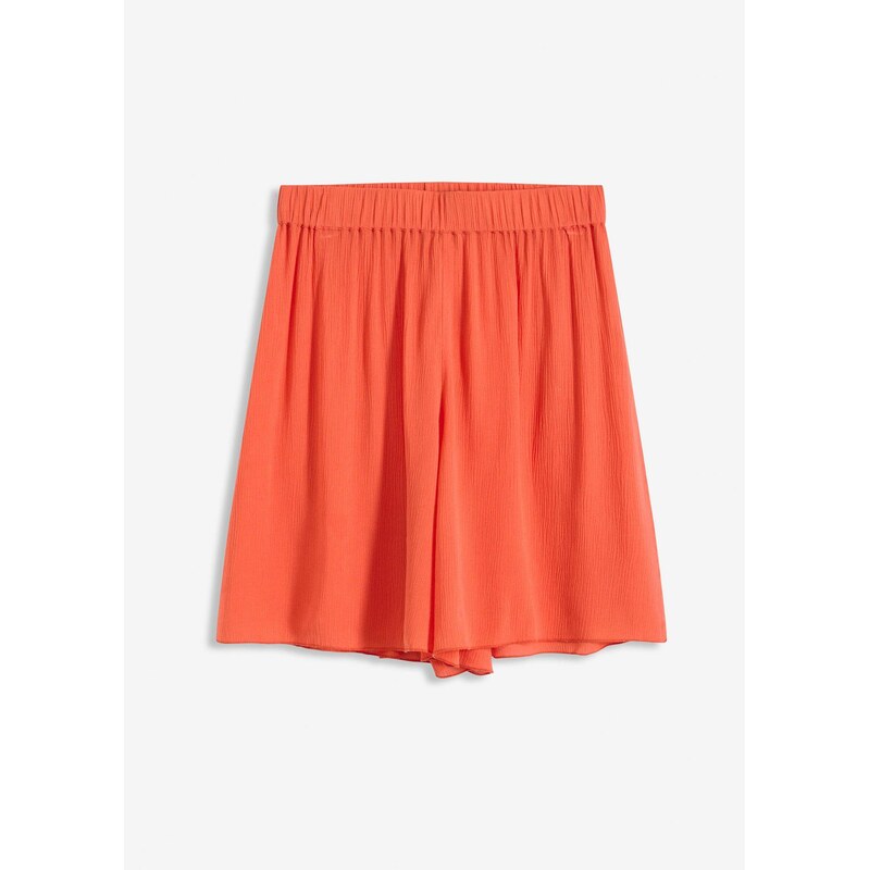 bonprix Plážové šortky z padavej viskózy, farba oranžová 63894512