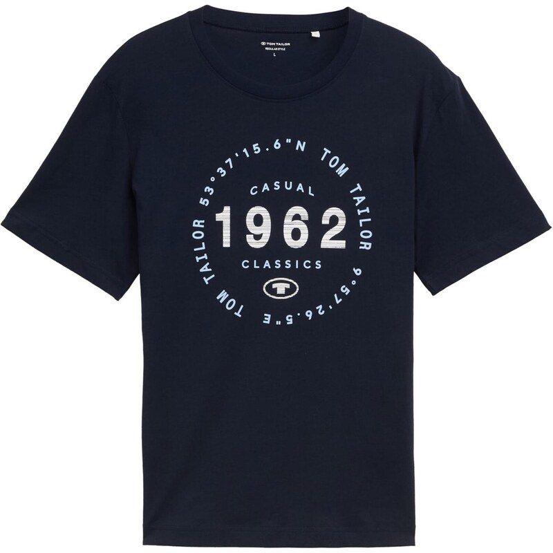 TOM TAILOR Tričko svetlomodrá / tmavomodrá / biela 63898269