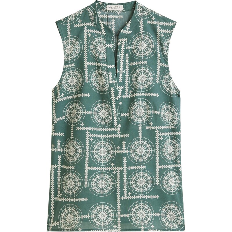 Marc OPolo Blúzka krémová / smaragdová 63898326