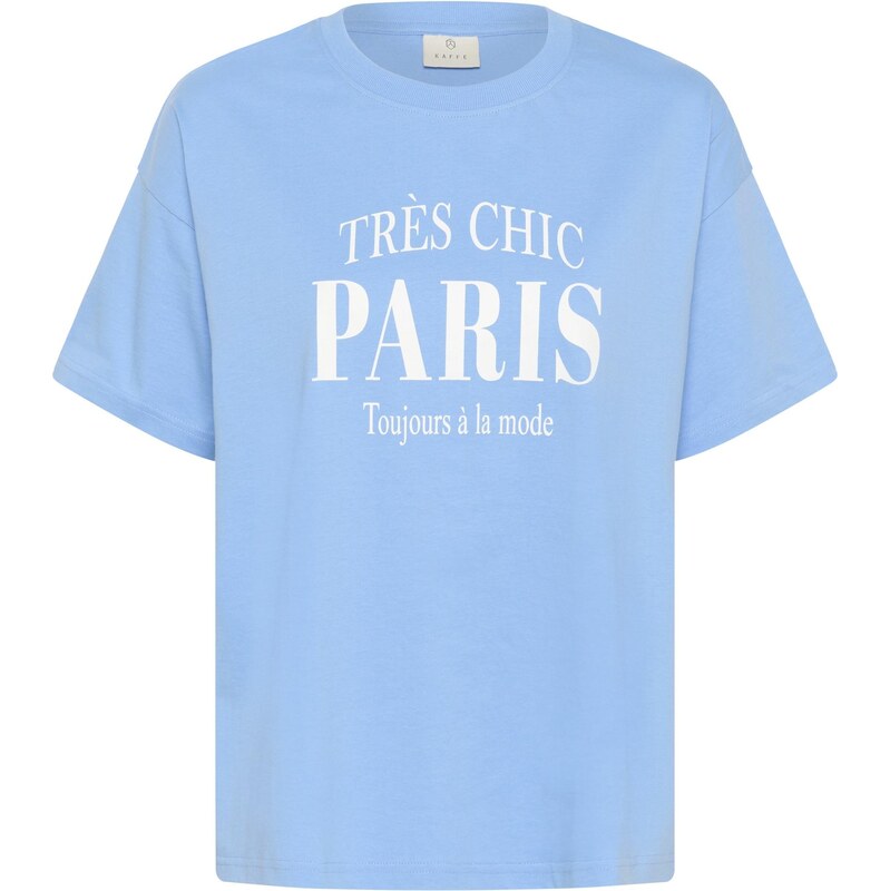 Kaffe Tričko KAFreja nebesky modrá / biela 63939511