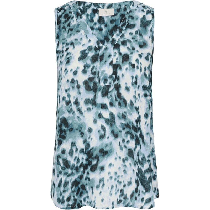 Kaffe Blúzka KAAmber svetlomodrá / smaragdová / čierna / biela 64201641