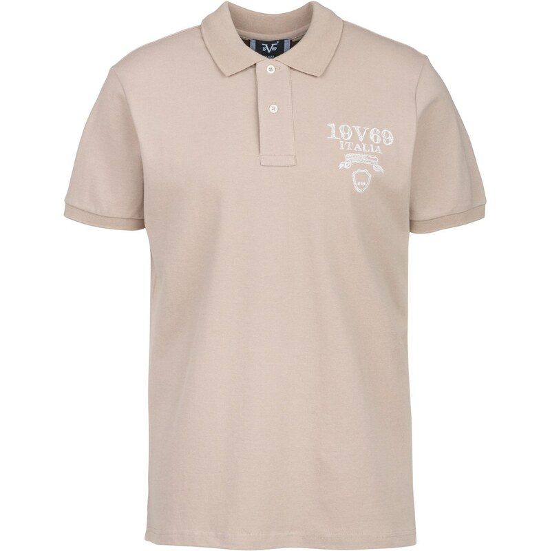 19V69 ITALIA Tričko béžová / biela 65645636