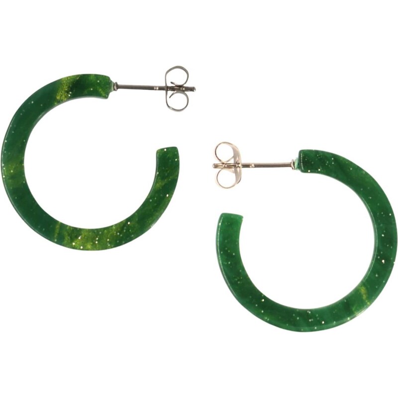 Fräulein Wunder Náušnice Anni zlatá / zelená 65880178