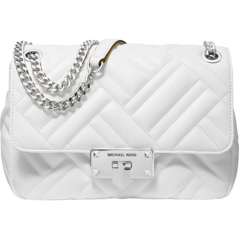 Michael Kors Peyton Medium Quilted Shoulder Bag Optic White 63774154