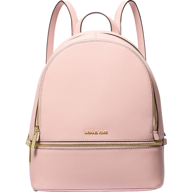 Michael Kors Batoh Rhea Medium Pebbled Leather Backpack Powder Blush 63920074