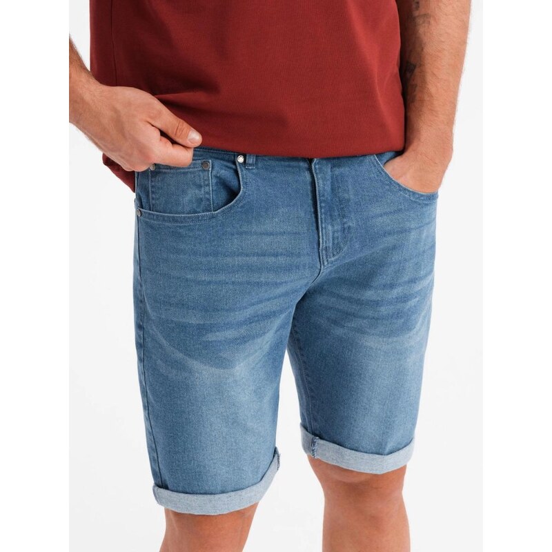 Ombre Clothing Moderné modré rifľové kraťasy V2 SRDS-0164 63910859