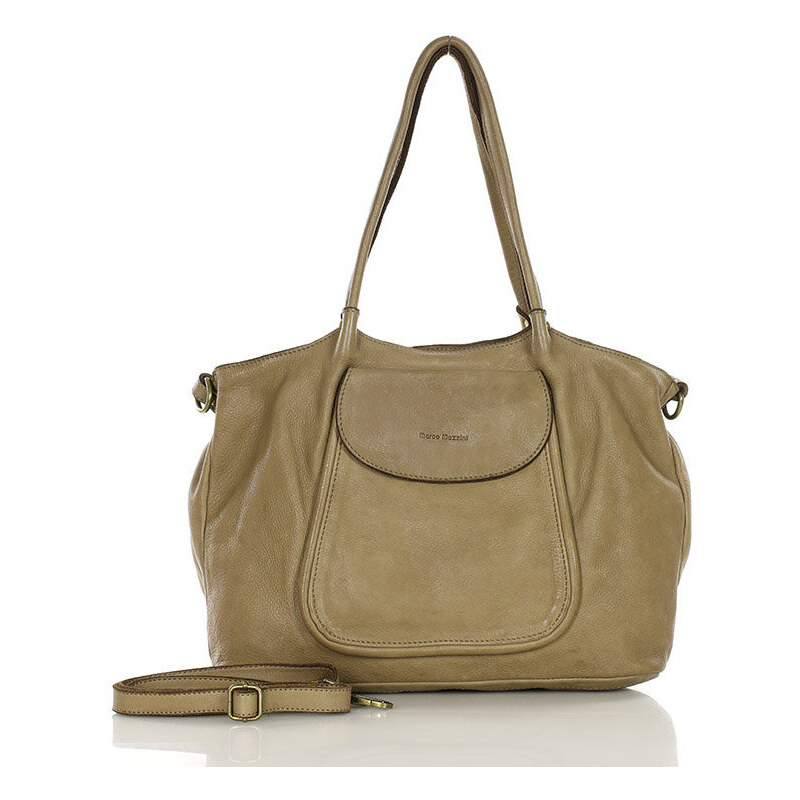 Marco Mazzini handmade MARCO MAZZINI Kožená shopper kabelka | béž 48977191