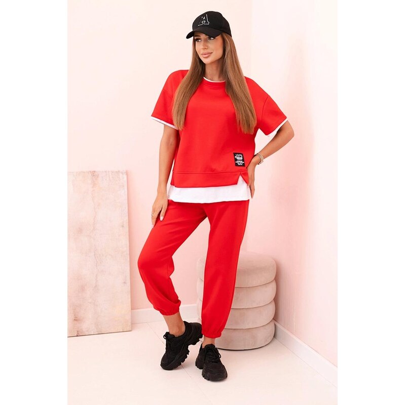 MladaModa Viskózová tepláková súprava s krátkym rukávom model 7344 65082703