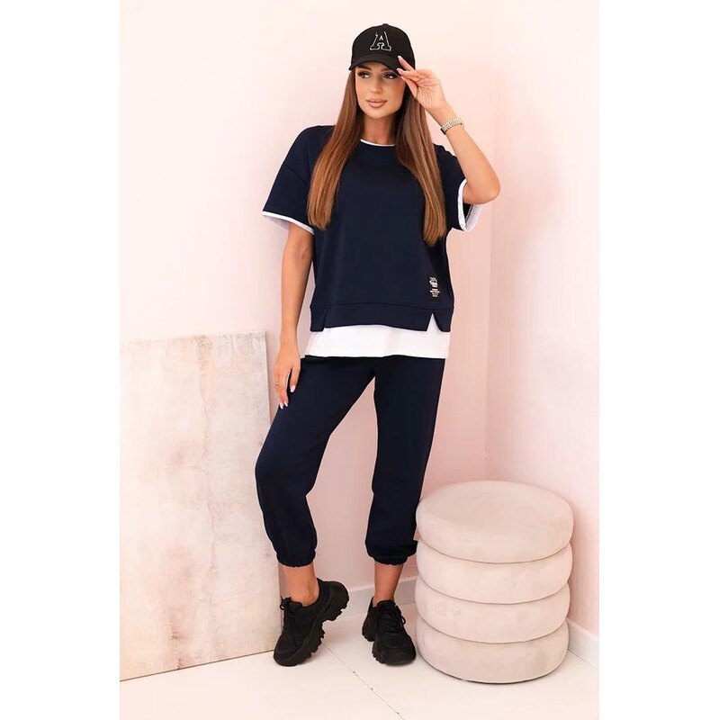 MladaModa Viskózová tepláková súprava s krátkym rukávom model 7344 63935843