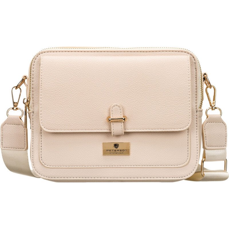 Peterson Béžová dámská crossbody kabelka se dvěma popruhy PTN TOR-ALE 63916022