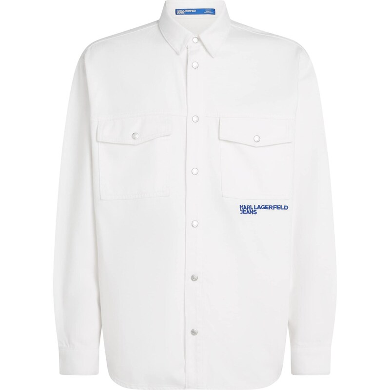 KARL LAGERFELD JEANS Prechodná bunda Out Of The Blue modrá / šedobiela 64008828