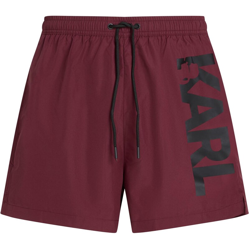Karl Lagerfeld Plavecké šortky bordová / čierna 63919500