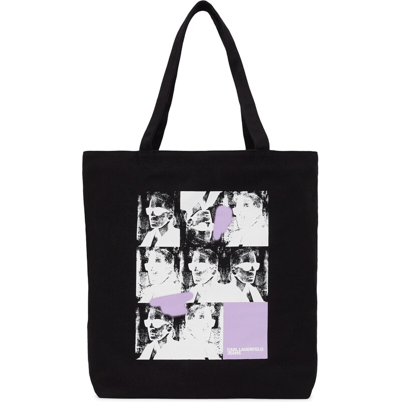 KARL LAGERFELD JEANS Shopper fialová / čierna / biela 63956583